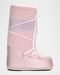 Moon Boot - Icon Pearly Satin Knee-High Snow Boots - Lyst