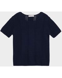 SABLYN - Jayden Shrunken Short-Sleeve Knit Top - Lyst