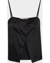 FRAME - The Silk Button Cami Top - Lyst