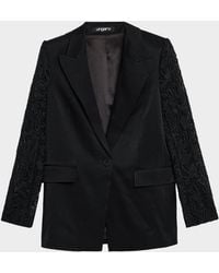Emanuel Ungaro - Georgie Lace-Sleeve Jacket - Lyst