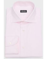 Zegna - Cotton Oxford Dress Shirt - Lyst