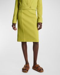St. John - Tailored Wool-Blend Pencil Skirt - Lyst