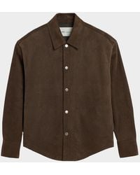Ami Paris - Apos;S Suede Button-Front Overshirt - Lyst
