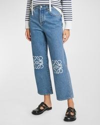 Loewe - Anagram Cropped Jeans - Lyst