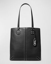 MICHAEL Michael Kors - Astor Large Studded Leather Tote Bag - Lyst
