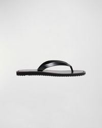 The Row - City Calfskin Flip Flop Sandals - Lyst