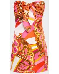 Ramy Brook - Orion Strapless Floral-Print Mini Dress - Lyst