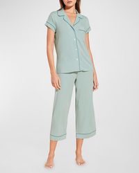 Eberjey - Gisele Cropped Two-Piece Jersey Pajama Set - Lyst