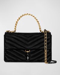 Rebecca Minkoff - Edie Mini Quilted Leather Chain Crossbody Bag - Lyst