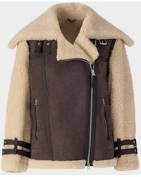 Mackage - Rhoslyn Suede & Shearling Moto Jacket - Lyst