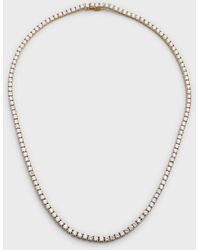 Neiman Marcus - 18k Yellow Gold Diamond Tennis Necklace, 14.18 Ct. - Lyst