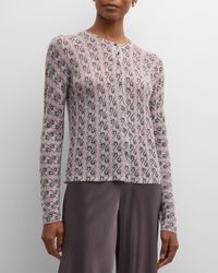 TSE - Cashmere Abstract-Print Button-Down Cardigan - Lyst