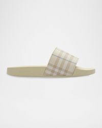 Burberry - Furley Check Rubber Slide Sandals - Lyst