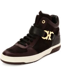ferragamo mens high top sneakers