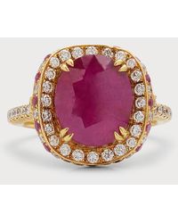 Alexander Laut - 18k Ruby And Diamond Ring, Size 6.5 - Lyst