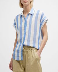 Rails - Jamie Striped Gauze Button-Front Shirt - Lyst