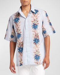 Etro - Floral Stripes Button-down Shirt - Lyst