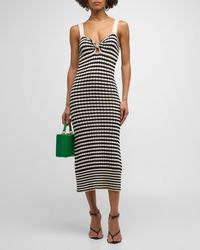 Ramy Brook - Jessa Striped Knit Midi Dress - Lyst