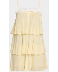 LoveShackFancy - Cedra Tiered Ruffle Mini Dress - Lyst