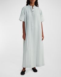 Rohe - Pleated Short-Sleeve Maxi Dress - Lyst