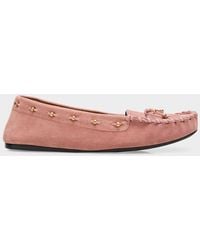 KHAITE - Milly Suede Moccasins - Lyst