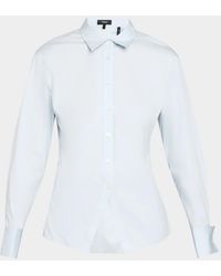Theory - Cutaway Button-Front Shirt - Lyst