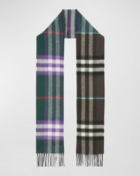 Burberry - Cashmere Contrast Check Scarf - Lyst