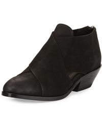 Sergio rossi Fringed Suede Ankle Boots in Black | Lyst