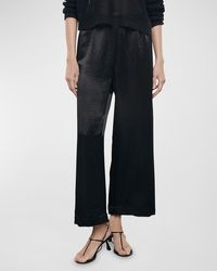 Enza Costa - Hammered Satin Ankle Pants - Lyst