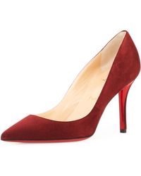 Christian Louboutin Apostrophy Suede 85mm Red Sole Pump