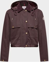 Moncler - Aconitum Hooded Cotton & Linen Blend Shirt Jacket - Lyst