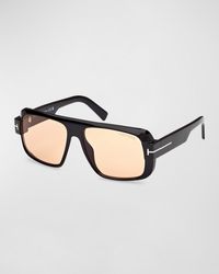 Tom Ford - Turner Acetate Rectangle Sunglasses - Lyst