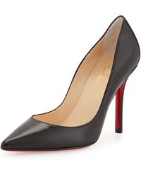 Christian Louboutin Apostrophy Pointed Red-sole Pump - Black
