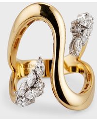 YEPREM - 18k Yellow Gold Round And Marquise Diamond Ring - Lyst