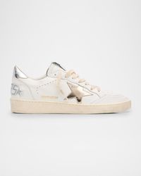 Golden Goose - Ball Star Mixed Leather Low-Top Sneakers - Lyst