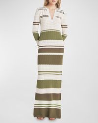Splendid - Despina Pointelle Stripe Maxi Sweater Dress - Lyst
