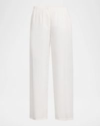 Theory - Flowy Silk Twill Pants - Lyst