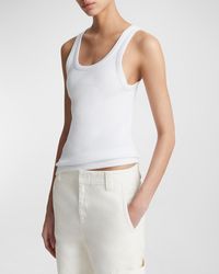 Vince - Scoop-Neck Ribbed Tank Top - Lyst