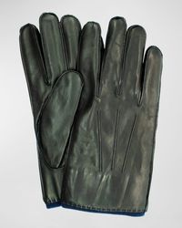 Bergdorf Goodman - Cashmere-Lined Leather Gloves - Lyst