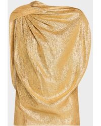 Michael Kors - Asymmetric Draped Lame Top - Lyst