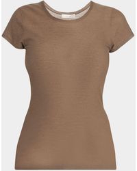 The Row - Keyla Short-Sleeve Fine Cashmere T-Shirt - Lyst