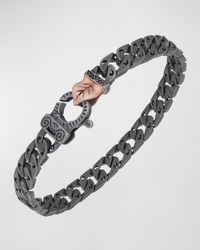 Marco Dal Maso - Flaming Tongue Thin Curb Chain Link Bracelet - Lyst