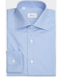 Brioni - Cotton Micro-Houndstooth Dress Shirt - Lyst