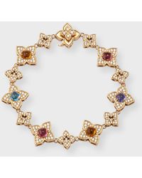 Roberto Coin - 18K Rose Bracelet With Diamonds And Semiprecious Stones - Lyst
