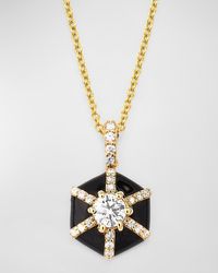 Goshwara - Queen Hexagon Enamel And Diamond Pendant Necklace - Lyst