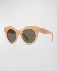 Loewe - Curved Logo Acetate & Nylon Cat-eye Sunglasses - Lyst