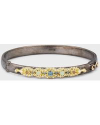 Armenta - Classic, Spinel And Morganite Hinged Bangle - Lyst