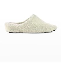 Jacques Levine - Faux-Fur Wedge Slippers - Lyst