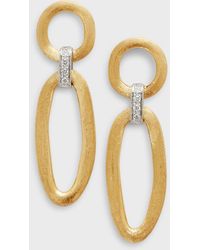 Marco Bicego - Jaipur Link 18k Yellow & White Gold Mixed Link Diamond Drop Earrings - Lyst