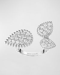 Boucheron - Serpent Bohème 18k White Gold Diamond 3-motif Ring - Lyst